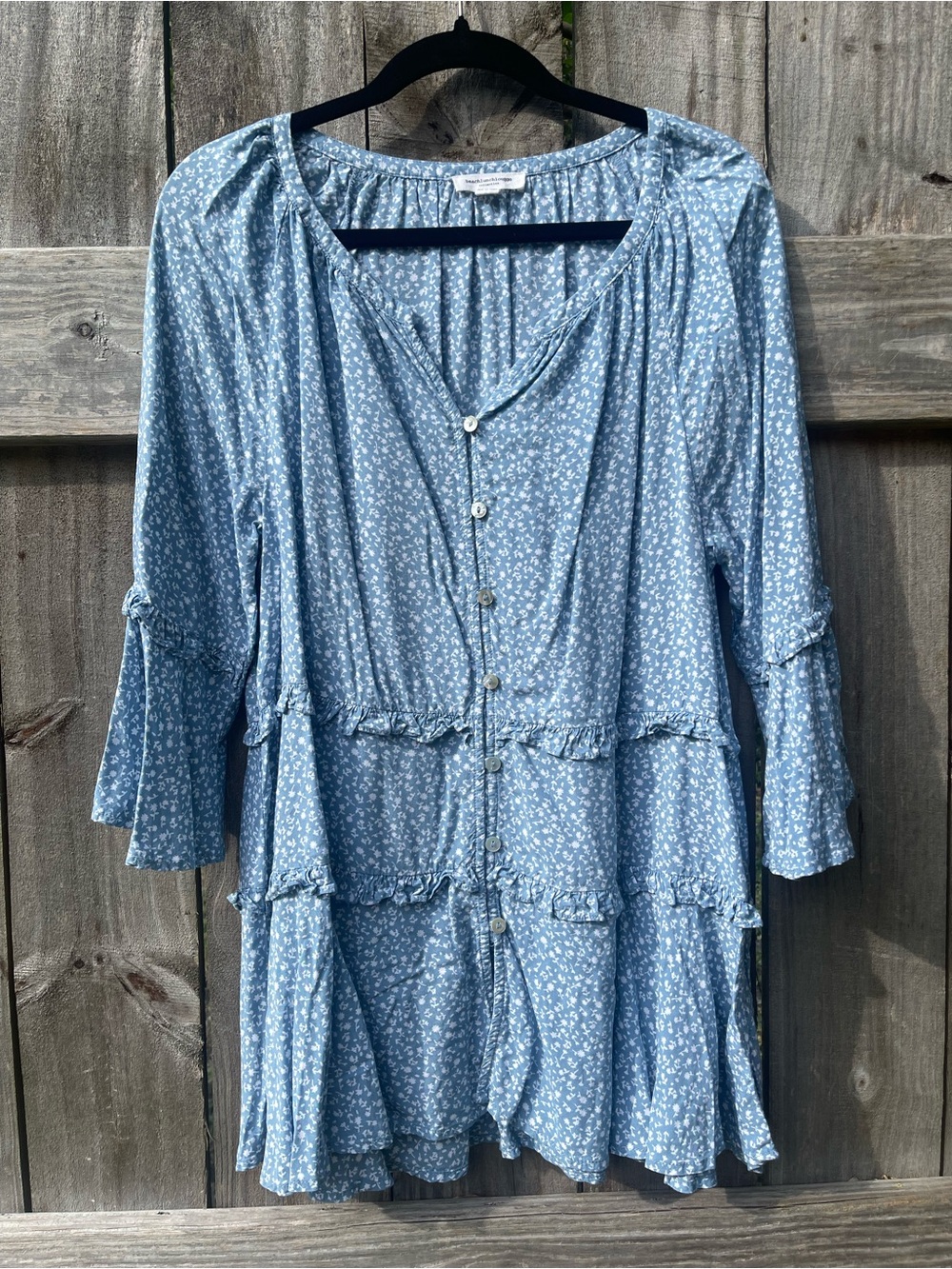 beachlunchlounge Blue Floral Mini Dress Size SP